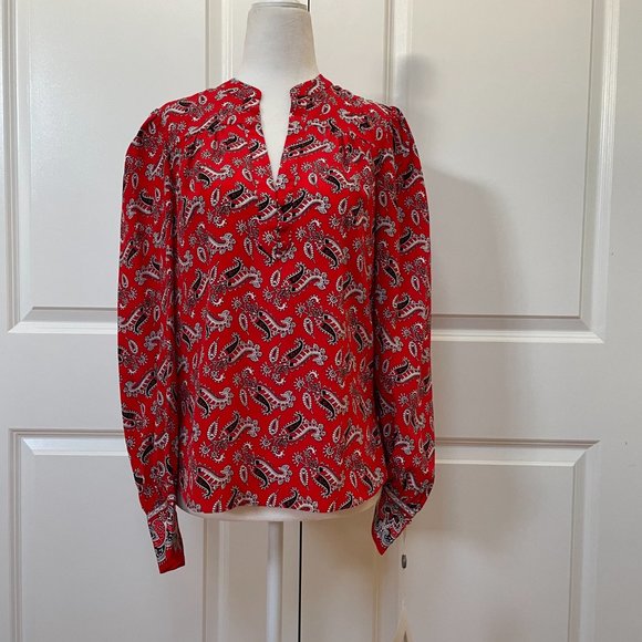 Abbie Paisley-print Silk-crepe Blouse from VERONICA BEARD - Picture 5 of 11